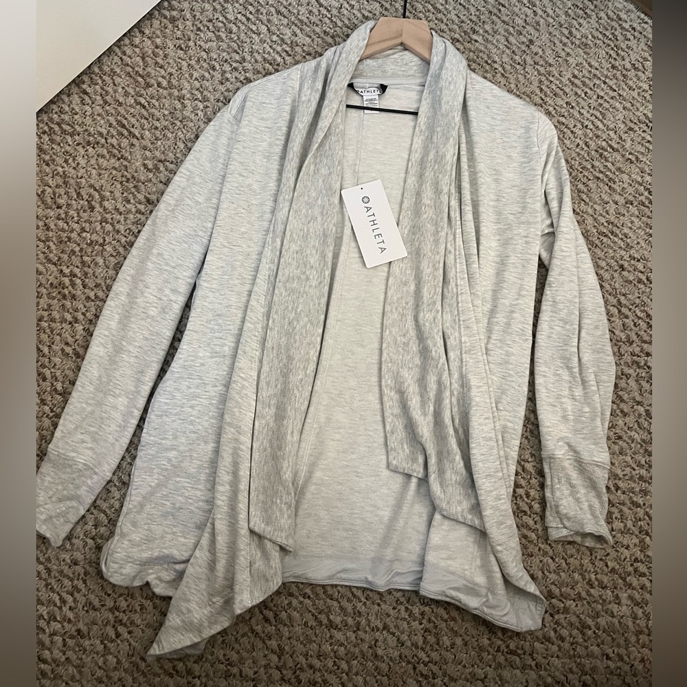 Thin blanket like cardigan